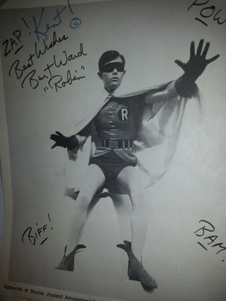 Burt Ward Signed Vintage Robin 1972 8x10 Photo B/w Robin