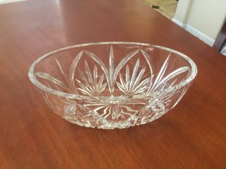 WATERFORD CRYSTAL CASTLETON OVAL BOWL CENTERPIECE DISH 10 