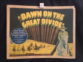 Dawn On The Great Divide 1942 Lobby Title Card Movie Poster Buck Jones Cowboy