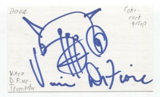 Vince Difiore Signed 3x5 Index Card Autographed Signature Trumpet Band Cake