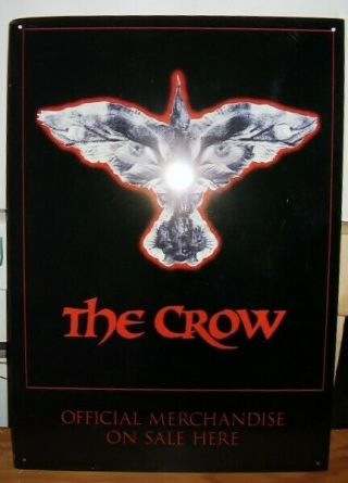 The Crow Movie Official Merchandise Promotional Tin Sign 11x15.  5 