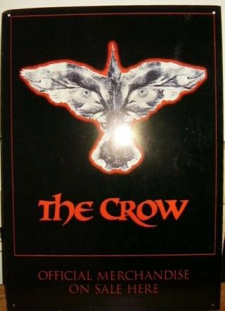 The Crow Movie Official Merchandise Promotional Tin Sign 11x15.  5 