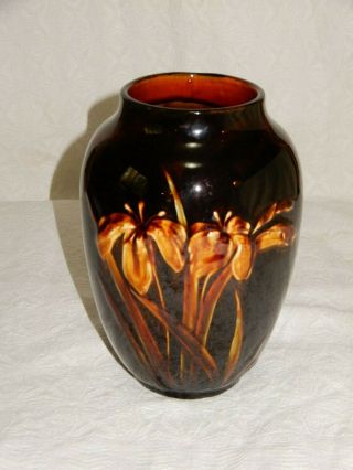 Antique Vintage Jw Mccoy Art Pottery 8 " Vase Olympia Glaze C.  1905
