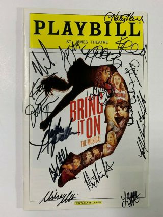 Bring It On The Musical Cast Signed Opening Night Playbill Taylor Louderman