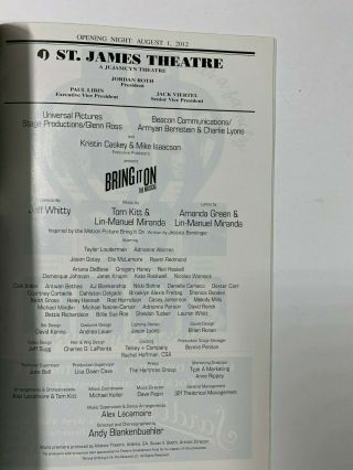 Bring It On The Musical CAST SIGNED Opening Night PLAYBILL TAYLOR LOUDERMAN 2
