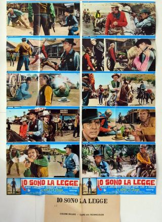 10 Italy Photobustas,  Folder - Lawman - Burt Lancaster - Winner - Western - B87 - 11