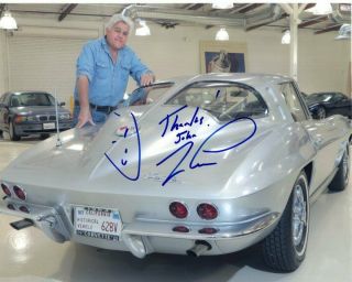 Jay Leno Autographed Signed 1963 Chevrolet Corvette Photograph - To John