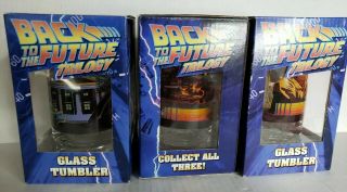 Back To The Future Tumbler Glass Trilogy Complete Set 3