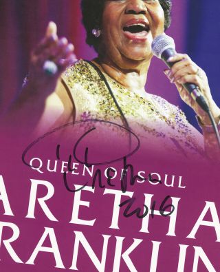 Aretha Franklin autographed gig poster Queen Of Soul 3