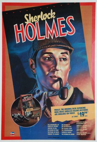 Sherlock Holmes 1988 Promo Poster 26x38 Very Good Cond Rolled Cbs/fox