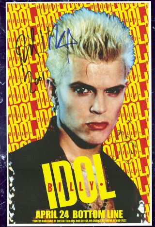 Billy Idol Autographed Gig Poster Steve Stevens Dancing With Myself