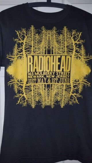 Radiohead Rare 2012 Stanley Donwood S Tour Shirt Newark W.  A.  S.  T.  E.  Thom Yorke