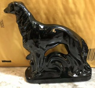 Rosemeade Pottery Black Wolfhound Bookends TWO 4