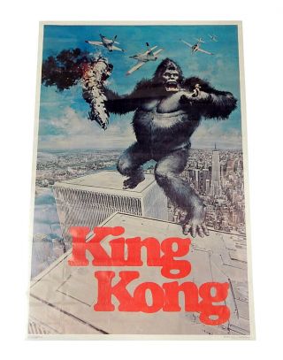 Vintage 1976 King Kong Movie Poster 3419 De Laurentiis Dargis Twin Towers