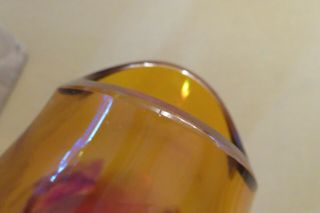 Vintage Blenko Art Glass Amberina Tangerine 12 
