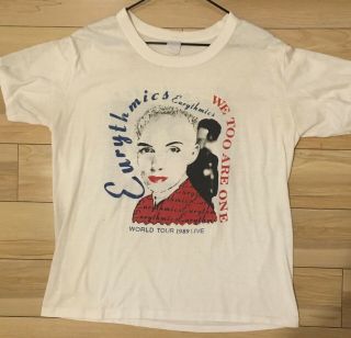 Eurythmics Very Rare World Revival 1989 Concert T - Shirt Annie Lennox Merchandise