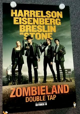 Woody Harrelson Zombieland 2 Double Tap Orig Movie Poster Ds 27x40 Zombie D/s