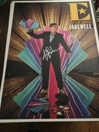 Elton John Signed Autographed Limited Poster /500 Farewell Tour