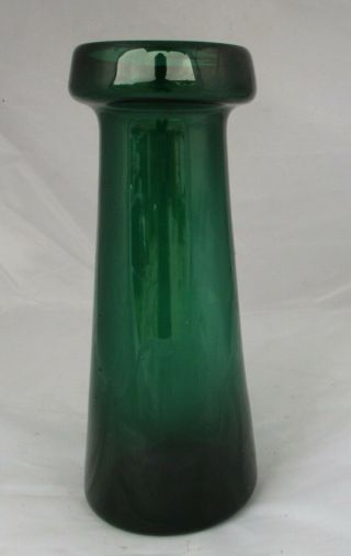 Victorian Bristol Green Glass Hyacinth Vase - Bulb Vase