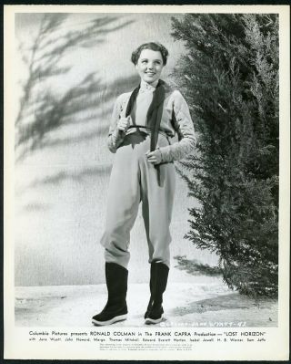 Jane Wyatt Vintage 1937 Columbia Pictures Portrait Photo " Lost Horizon "