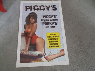 Rare 1983 Nibo Films Adult Movie Poster,  " Piggy 