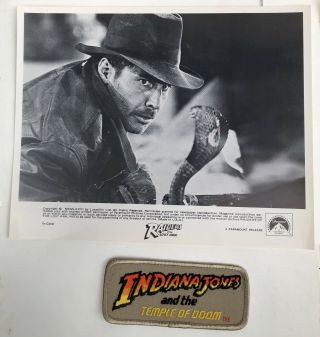 Vintage Indiana Jones And The Temple Of Doom Fan Club Patch Rare Promo Photos 4