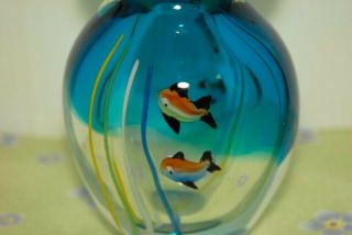 MURANO Art Glass Fish Aquarium Vintage 5 