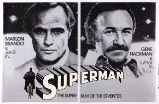 Superman The Movie_original " 1976 " Trade Print Ad / Promo_shooting Begins_1978