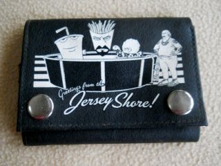 Rare Cartoon Network Greetings From The Jersey Shore Black Trifold Wallet /adult