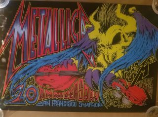 Metallica S&m2 Poster Print Squindo San Francisco Symphony Fillmore Chase Centre