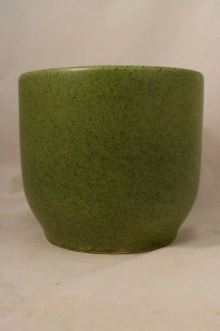Vintage Gainey Ceramics T - 6 Pot In Matte Speckled Avocado