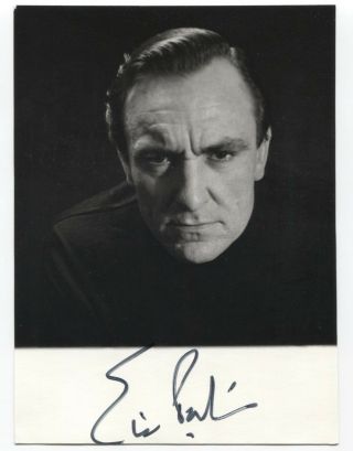 Eric Porter Signed Photo Autographed Signature English Actor