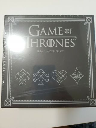 Hbo Game Of Thrones Premium Dealer Set Illustrated Playing Cards & Coin