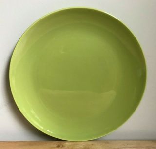 4 Homer Laughlin Rhythm Chartreuse 10 1/8 " Lime Green Dinner Plates - Vguc