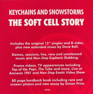 SEALED/NEW Soft Cell (Marc Almond) - Keychains & Snowstorms Box Set CD DVD 2