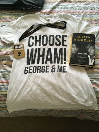 Andrew Ridgeley Wham George & Me Book,  T Shirt & Lanyard
