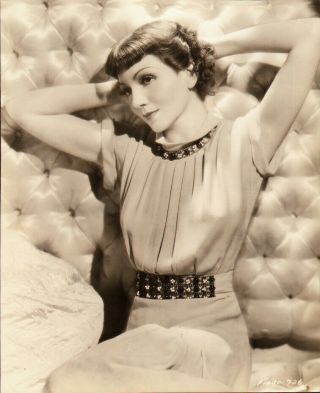 Claudette Colbert Sexy Vintage 1930s Hurrell Dbw Glamour Portrait Photo