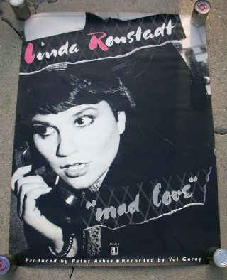 Linda Ronstadt Mad Love Large Us Promo Poster - 1980.