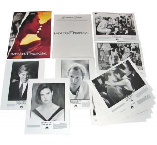 1993 Indecent Proposal Movie Press Kit,  Folder,  Production Notes,  12 8x10 Photos