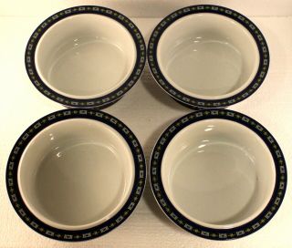 Dansk SNOWFALL Soup / Cereal Bowls Set of 4 6 3/4 