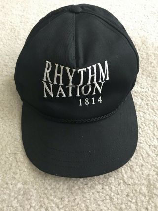 Rare 1989 Janet Jackson Rhythm Nation 1814 Snapback Cap (black)