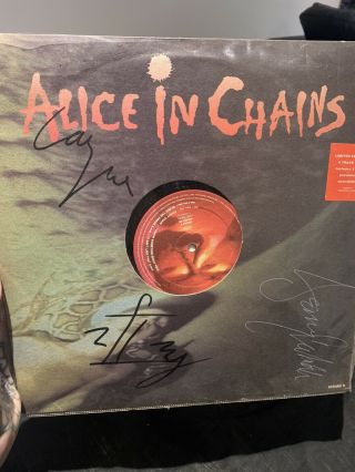 Alice In Chains Signed Vinyl Layne Staley,  Jerry Cantrell,  1
