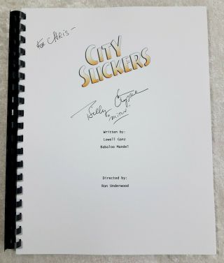 Billy Crystal “mitch” Signed Autograph “city Slickers” Full Movie Script 1991