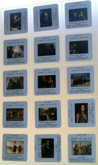 Planet Of The Apes (2001) Tim Burton Sci - Fi Classic 15 Rare Slides