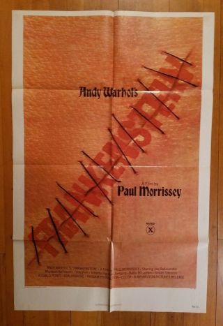 Andy Warhol’s Frankenstein 1974 27 X 41 One - Sheet Poster Udo Kier 74/211