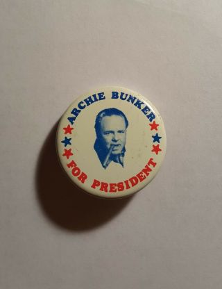 1972 Archie Bunker For President Campaign Button