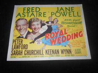 Royal Wedding Title Card Fred Astaire Jane Powell Peter Lawford