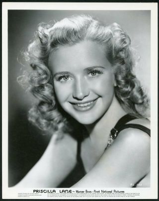 Priscilla Lane Vintage 1930s Warner Bros.  Pictures Portrait Photo
