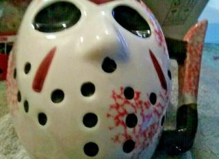 Friday The 13th Jason Voorhees Mask With Knife Ceramic 3d Sculpted Mug About 5 "