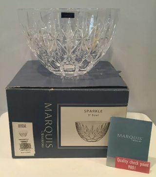Nib Marquis By Waterford Crystal Sparkle 9 Inch Bowl Made In Germany